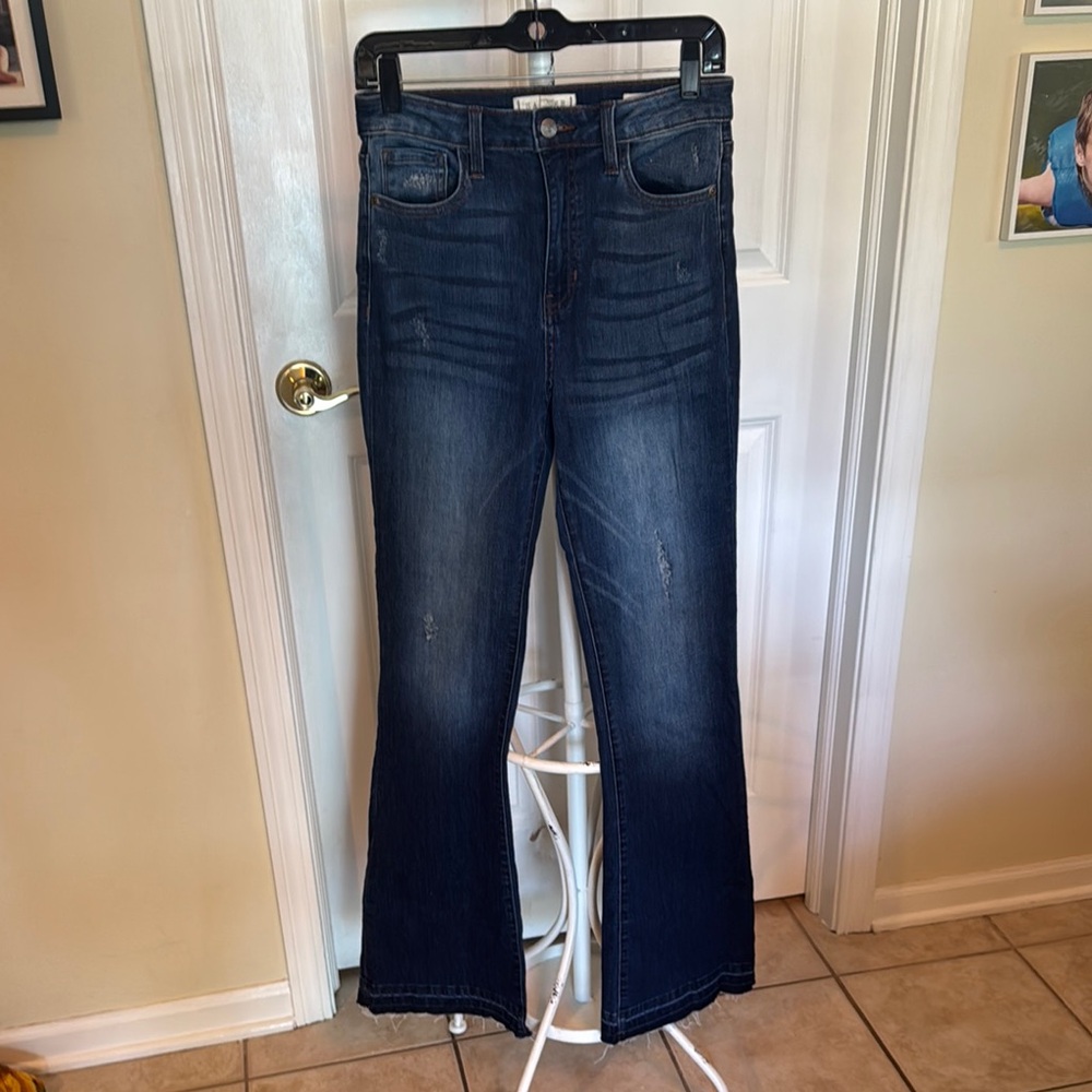 Harper Blue Flare Wide Leg Jeans